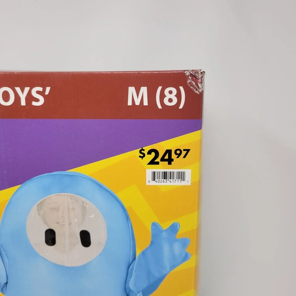 Kids Fall Guys Blue Polyester Tunic Blue Costume - Medium‎ (8)